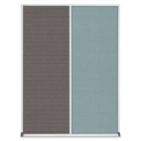 United Visual Products Double Door Radius Corkboard, 48"X36", G UV8003-GOLD-SURF
